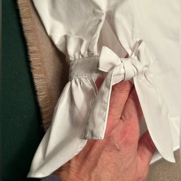 NWT Marled white blouse, M - Picture 5 of 12